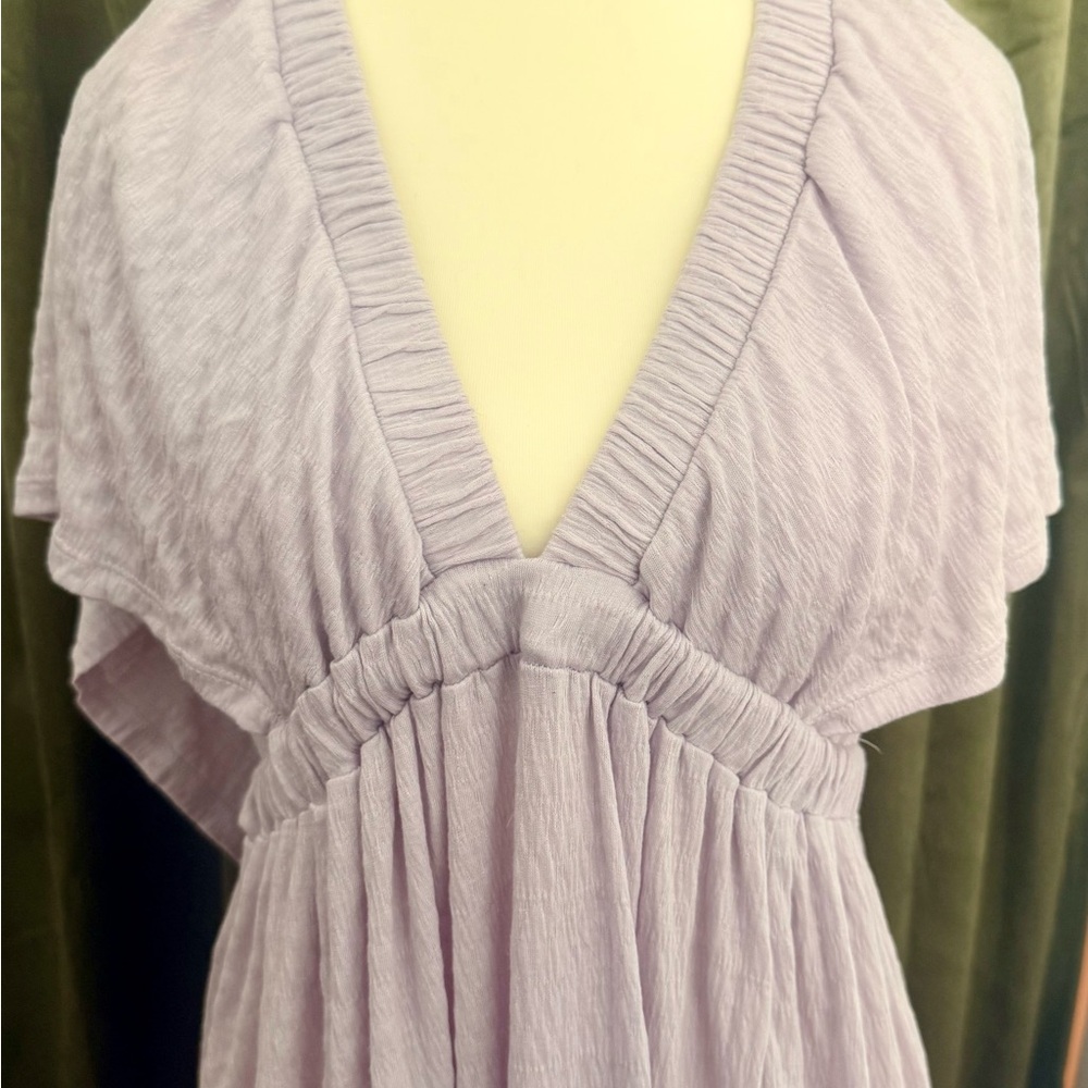 Free People Lavender & Brown Maxi Dress